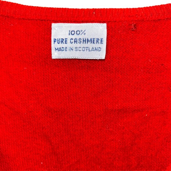 Vintage Scottish made Scotland Christmas Red Classic Sweater vest v-neck… - Picture 2 of 4